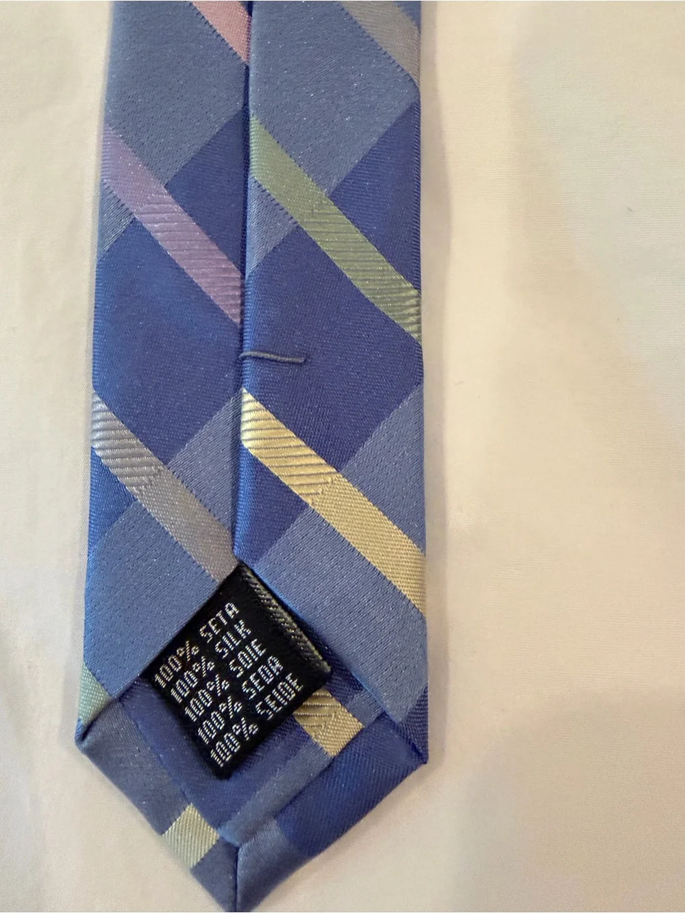 Classic Blue Plaid Men's Tie - Versatile Business Style
